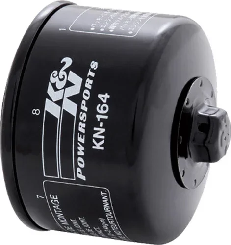 K&N KN-164 Oil Filter - High-Flow Synthetic Media for Racing Performance