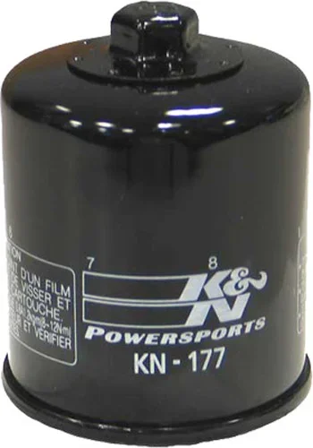 K&N KN-177 Oil Filter - High-Flow Synthetic Media for Racing Performance