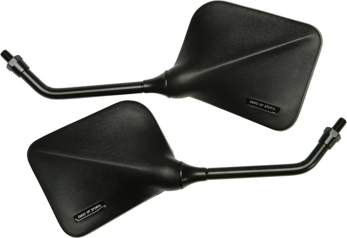 EMGO GP Sport Mirrors - Durable, Wide-Angle Motorcycle Mirrors for Enhanced Visibility