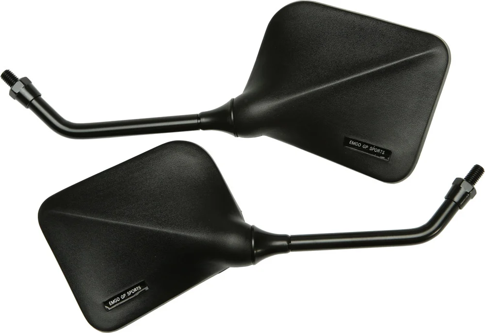 EMGO GP Sport Mirrors - Durable, Wide-Angle Motorcycle Mirrors for Enhanced Visibility