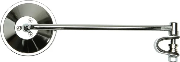 EMGO Clamp-On Universal Mirror - Blue Tint Stainless Steel Handlebar Mirror for Riders