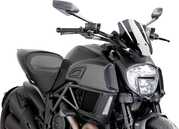 PUIG 7592F Naked New Gen Windscreen - Premium Motorcycle Windscreen for Enhanced Rider Comfort
