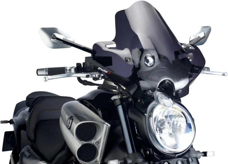 PUIG 4952F Naked New Gen Windscreen - Premium Motorcycle Windscreen for Enhanced Rider Comfort