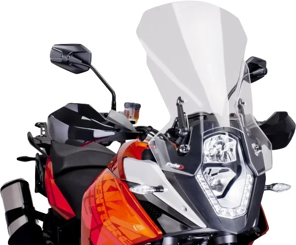 PUIG 6494W Touring Windscreen - Adjustable Wind Protection for Motorcycles