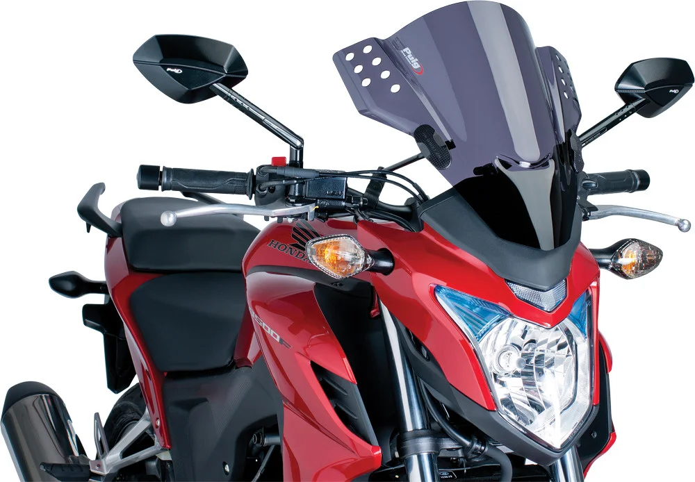 PUIG 5881F Universal Mount Windscreen - Adjustable Wind Protection for Powersports Vehicles