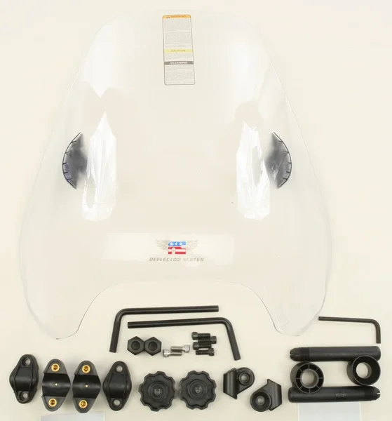NATIONAL CYCLE Quantum Deflector Screen - Durable Windshield for Motorcycles (2-Point QuickSet Mount)