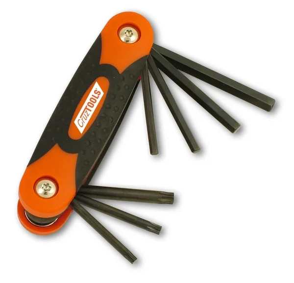 CRUZ TOOLS FHT1 Folding Hex/Torx Bit Set - Compact Tool for Harley-Davidson Maintenance