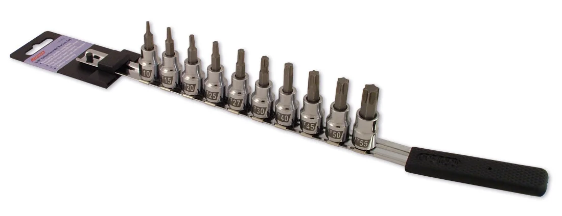 CRUZ TOOLS TX38TBS 3/8" Socket Bit Set - Durable Metric & Torx Bits for Powersports Vehicles