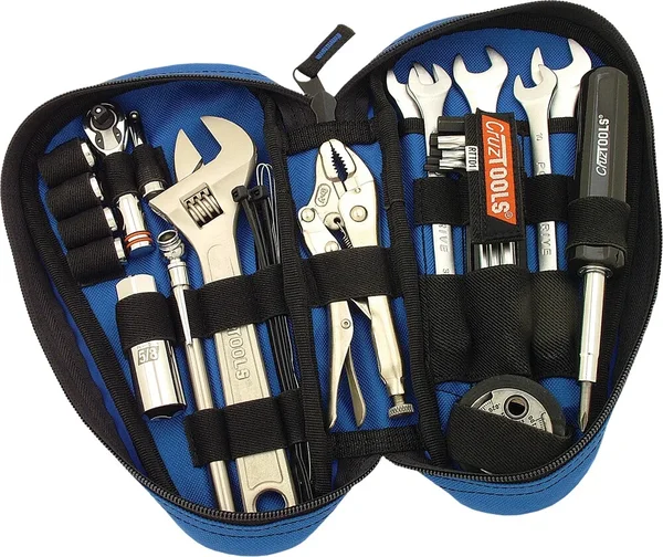 CRUZ TOOLS RoadTech Teardrop Tool Kit - Organized Motorcycle Repair Kit with Lifetime Guarantee