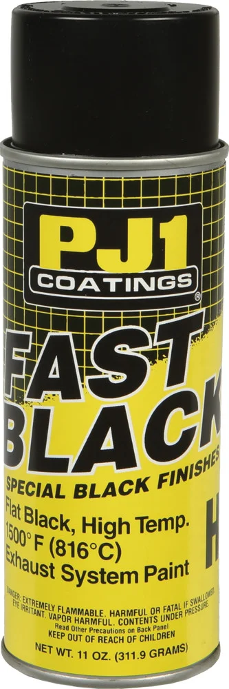 PJ1 16-HIT 11oz Aerosol Fast Black Paint - Chemicals for Powersports