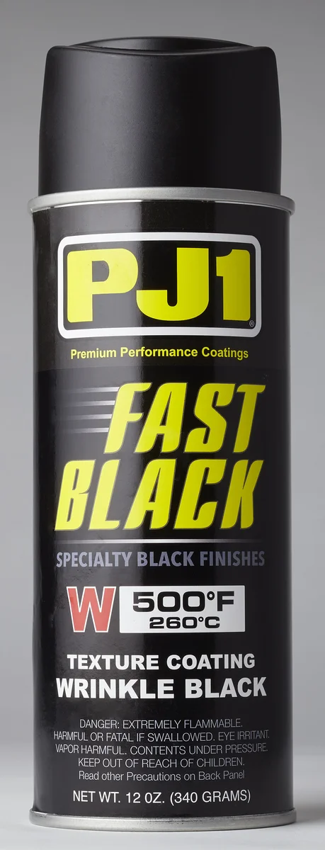 PJ1 16-WKL 11oz Aerosol Fast Black Paint - High-Performance Motorcycle Paint for Durable, Glossy Finish