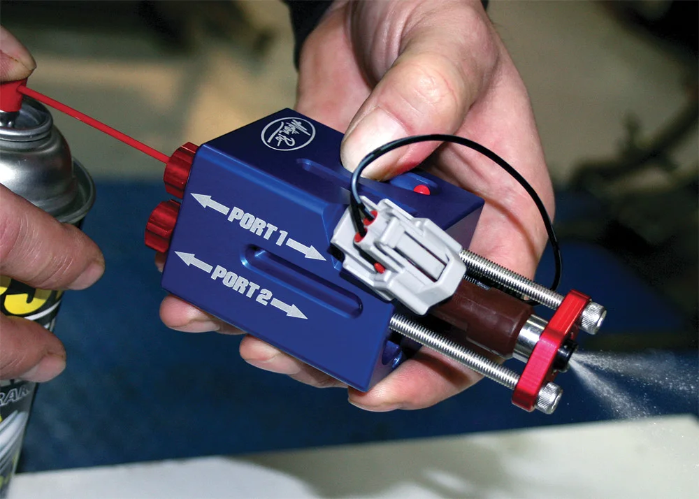 MOTION PRO Fuel Injector Cleaner Kit - Durable Anodized Aluminum Tool for Power Sports Engines
