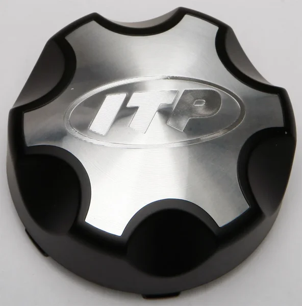 ITP C137SD Cast Aluminum Wheel Center Cap - Durable Black 4.25" Fit for Powersports Vehicles