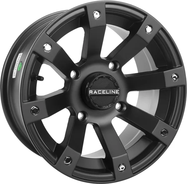 RACELINE Scorpion Wheel - Durable Aluminum Black Rim for Powersports Vehicles