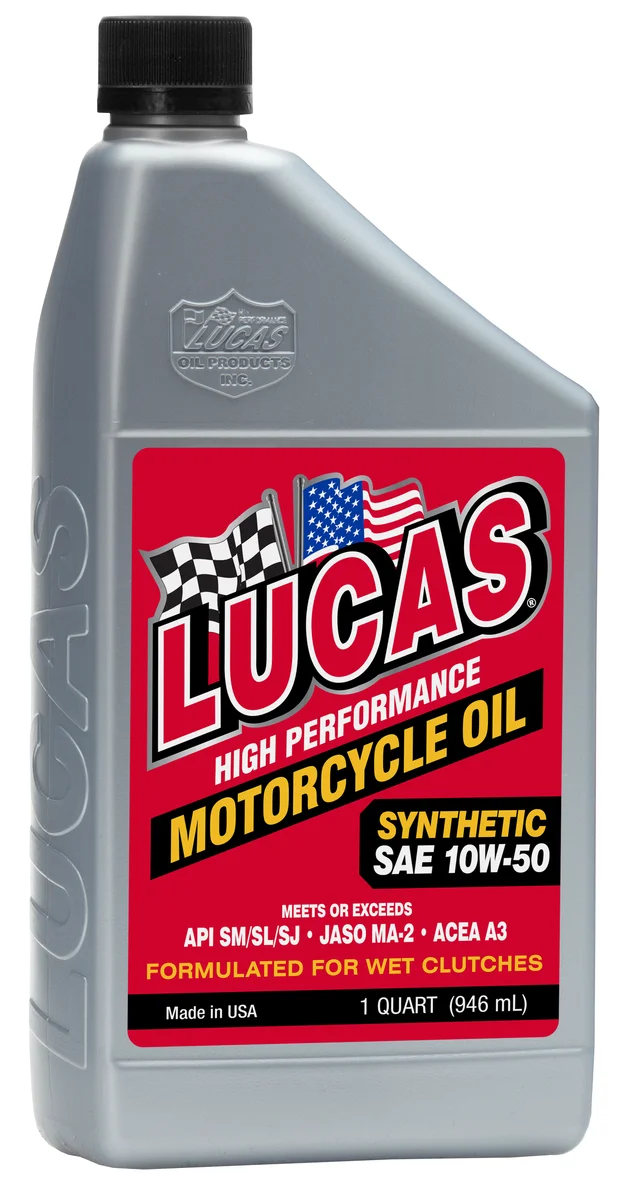 LUCAS 10716 Synthetic Engine Oil - High-Performance Motorcycle Oil for Reliable Engine Protection