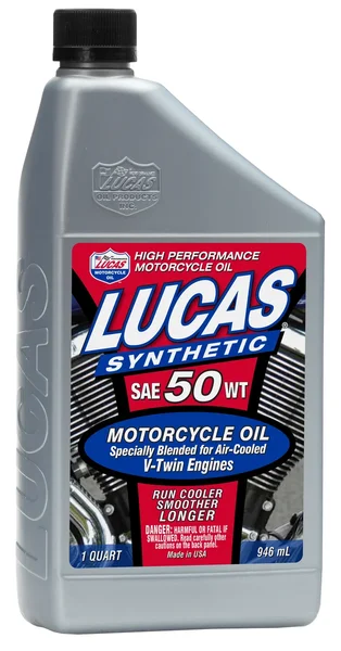 LUCAS 10765 Synthetic Engine Oil - High-Performance Motorcycle Oil for Reliable Engine Protection