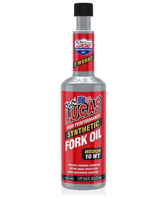 LUCAS 10772 Synthetic Fork Oil - High-Performance Motorcycle Suspension Fluid