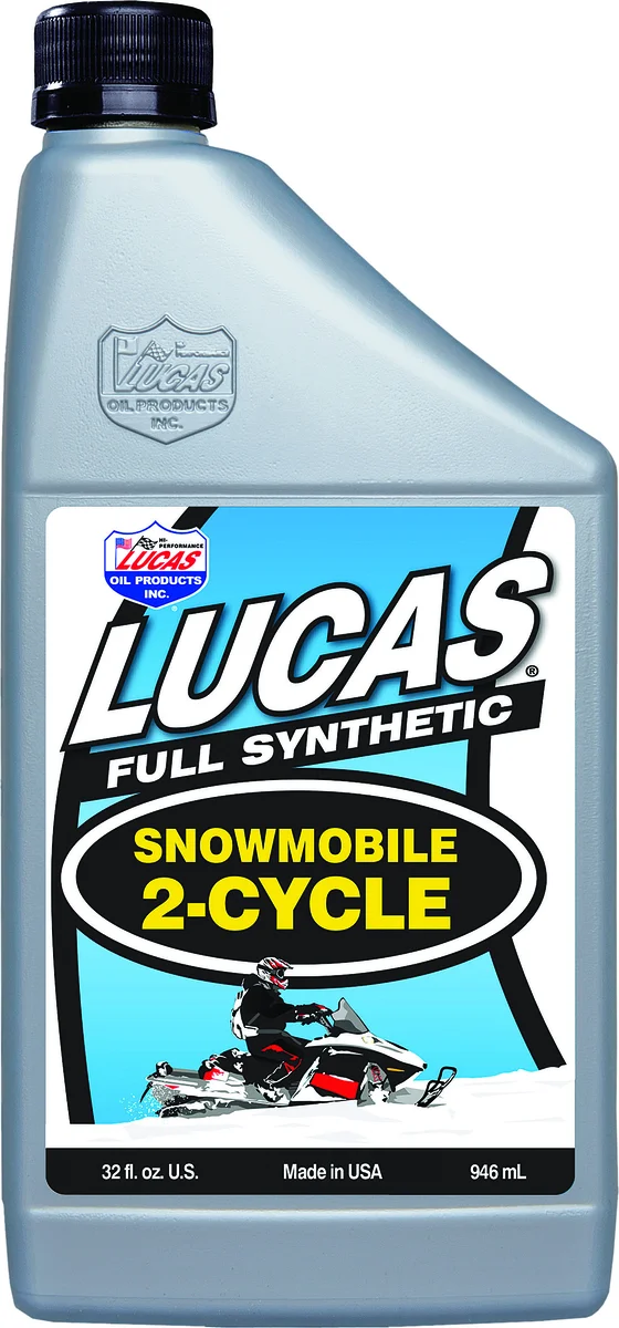 LUCAS 10835 Synthetic 2 Cycle Snowmobile Oil - High-Performance Engine Protection for Extreme Cold
