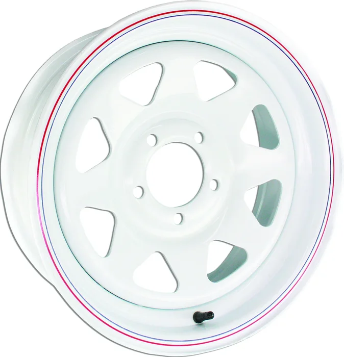 AWC 8-Spoke Steel Trailer Wheel - Durable & Reliable for Powersports Vehicles