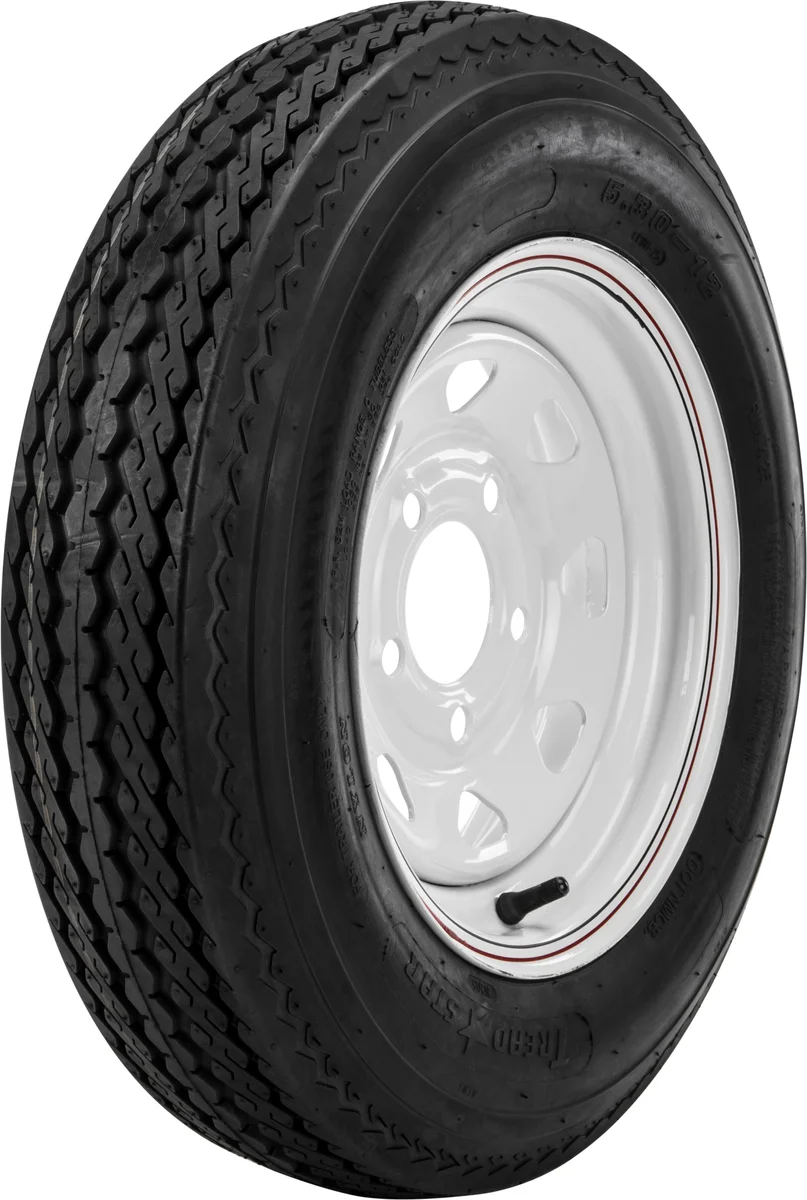 AWC TA2024012-71B530C Trailer Tire & 8 Spoke Steel Wheel Assembly – Durable Off-Road Setup