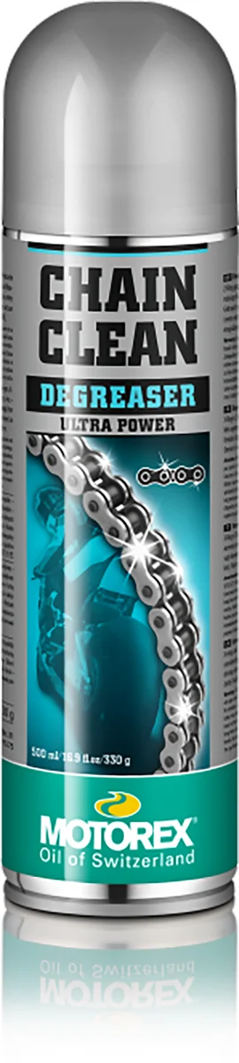 MOTOREX Chain Clean Degreaser Spray - Powerful Chemical for Motorcycle Chains