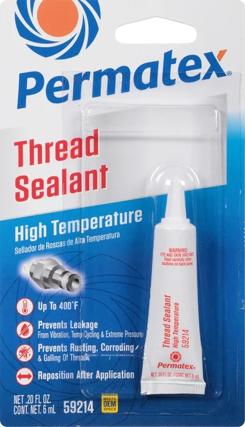 PERMATEX 59214 High Temp Thread Sealant - PTFE Thread Sealant for Fuel & Brake Systems