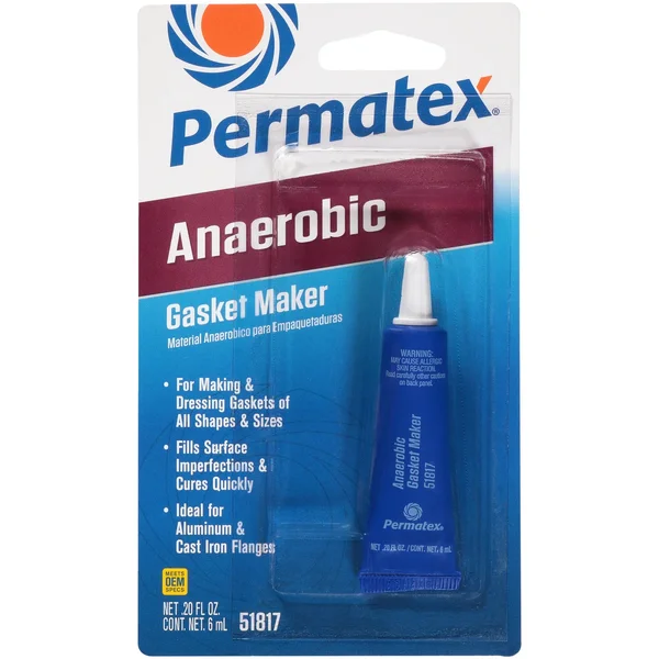 PERMATEX 51813 Anaerobic Gasket Maker - Red 50ml Tube for Metal Surfaces & Fasteners