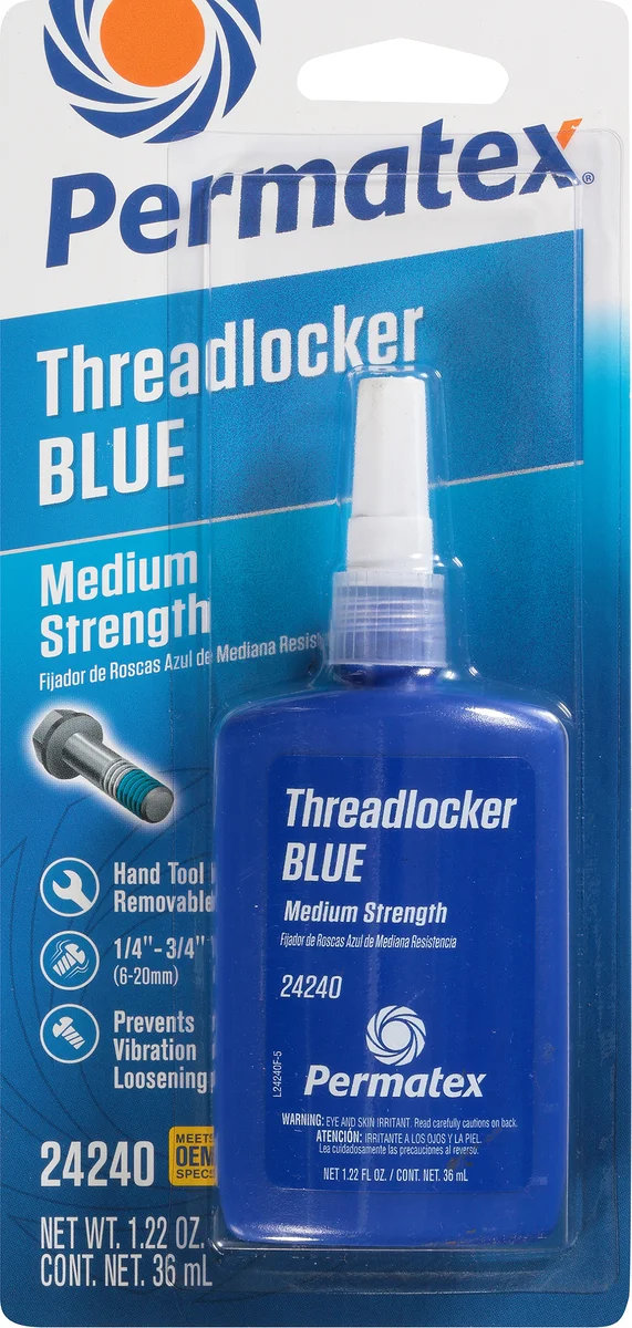 PERMATEX Liquid Threadlocker 24240 - High-Performance Medium-Strength Threadlocker for Powersports