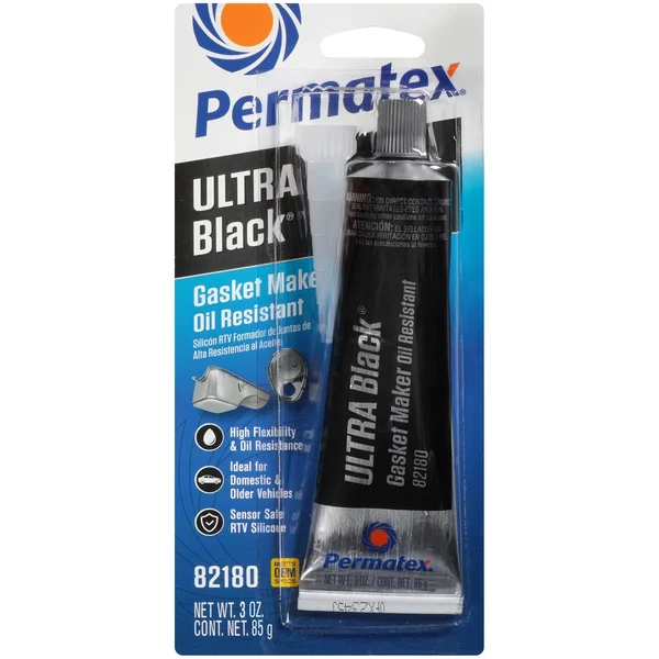 PERMATEX Ultra Black Hi-Temp RTV Silicone Gasket Maker - High-Temp Automotive Sealant