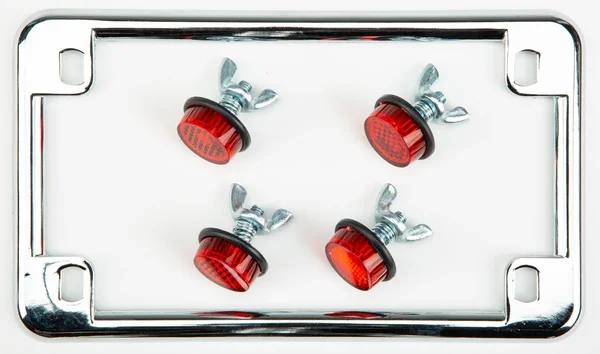 CHRIS PRODUCTS License Plate Frame with Reflectors - Durable Body Mount for Powersports Vehicles