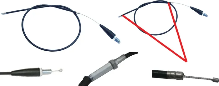 MOGO PARTS T4-355 Throttle Cable - Durable Hydraulic Control Line for Powersports Vehicles