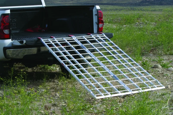 OPEN TRAIL AR01XW48 Aluminum Bi-Fold ATV Ramp - Durable Trailer Towing Access Solution