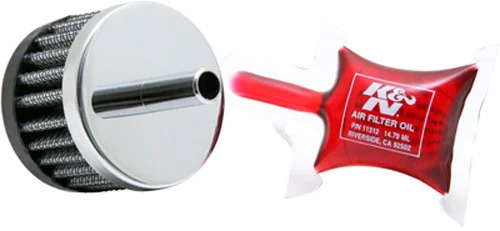 K&N 62-1000 Crankcase Vent Air Filter - Remote Mount for Enhanced Engine Performance