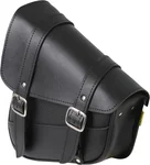 WILLIE & MAX Black Synthetic Leather Swingarm Bag - Durable Luggage for Powersports Riders