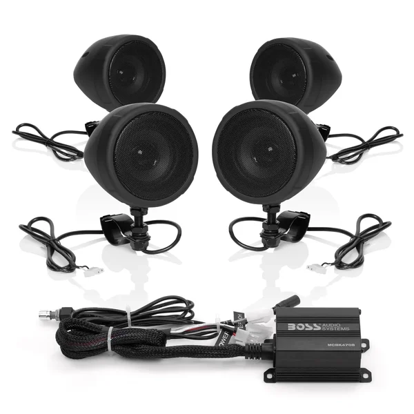 BOSS AUDIO MC470 Handlebar Speaker System - High-Power Audio for Powersports Enthusiasts