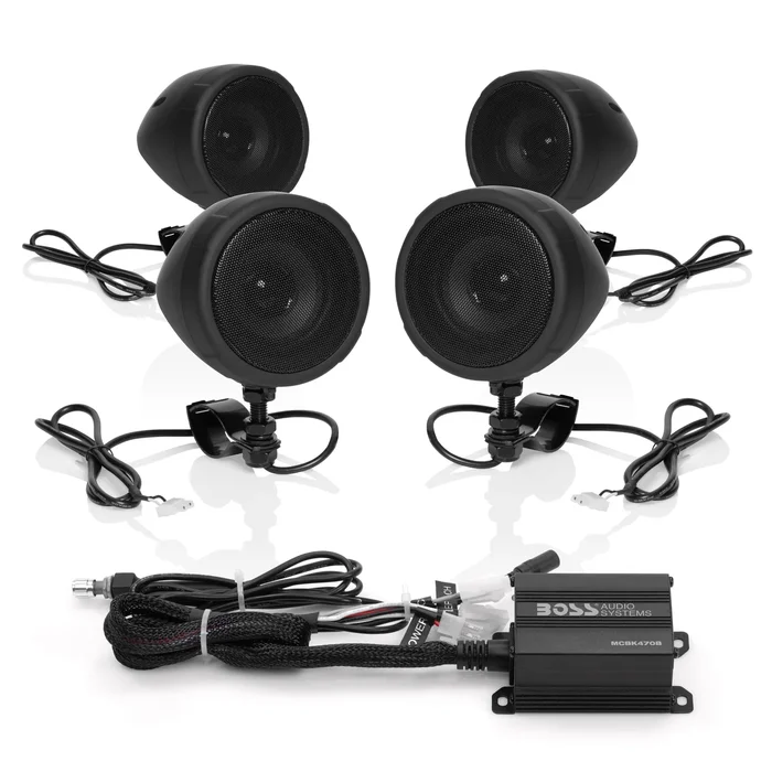 BOSS AUDIO MC470 Handlebar Speaker System - High-Power Audio for Powersports Enthusiasts