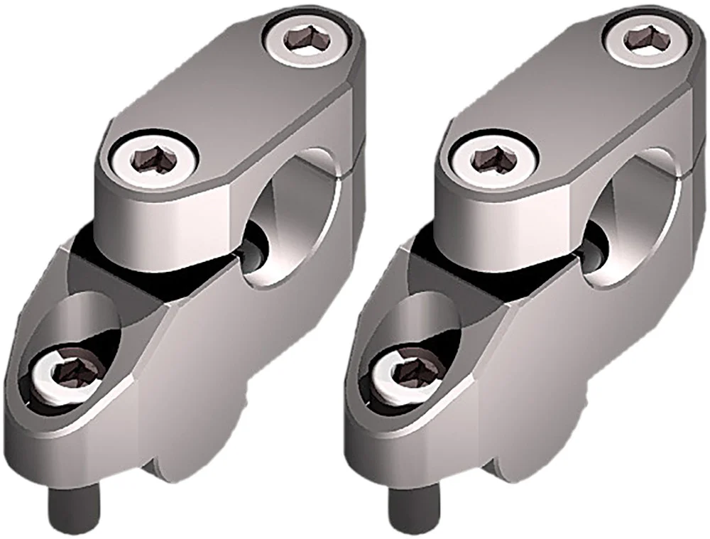 ZETA Bar Riser Offset Kit - 20mm Back Offset for 7/8" Bar Diameter - Mounts/Brackets