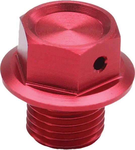 ZETA Magnetic Drain Plug - Red Engine Oil Drain Plug for Powersports