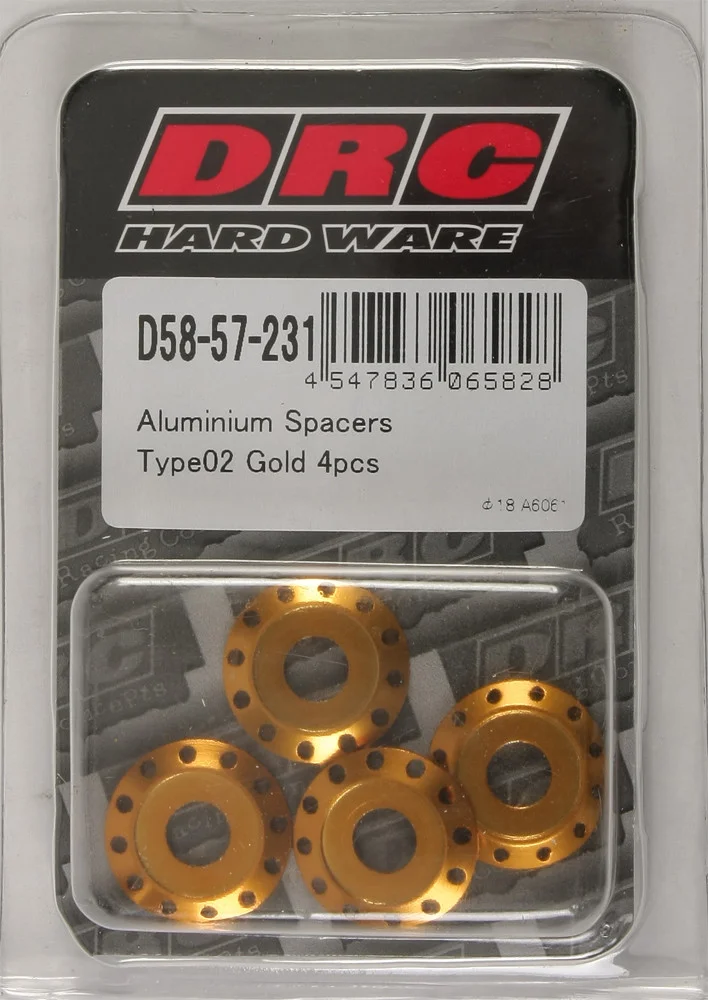 DRC D58-57-231 Aluminum Spacers Type 2 - Durable Hardware for Powersports Vehicles