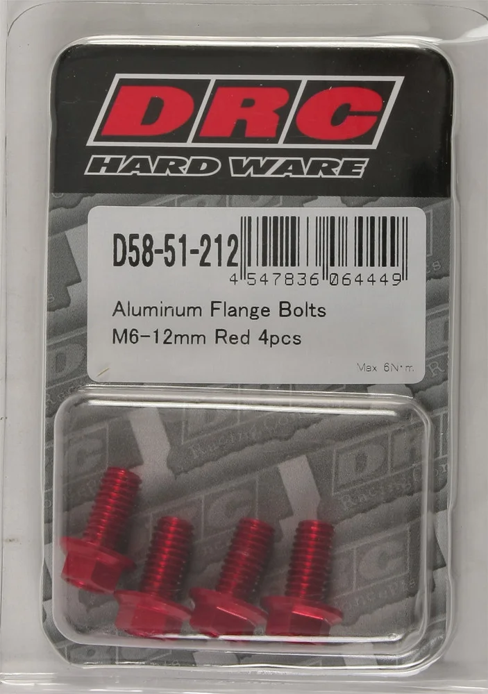 DRC D58-51-212 High-Strength Aluminum Flange Bolt - Durable Hardware for Powersports