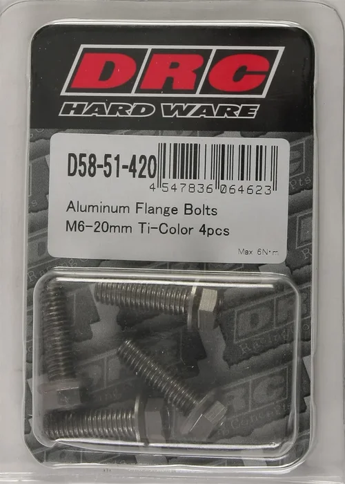 DRC High-Strength Aluminum Flange Bolt - M10 x 1.25 Thread for Powersports Hardware
