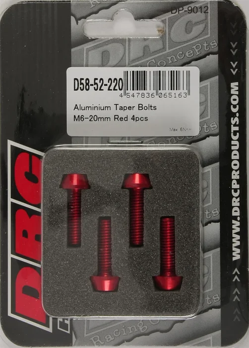 DRC D58-52-220 Aluminum Taper Bolt - Durable Hardware for Powersports Applications
