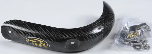 P3 Carbon Fiber Header Heat Shield - 4-Stroke Exhaust Pipe Guard for Off-Road Bikes