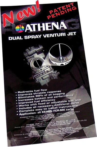 Athena Dual Spray Venturi Jet Kit - High-Performance Fuel System for Powersports Engines
