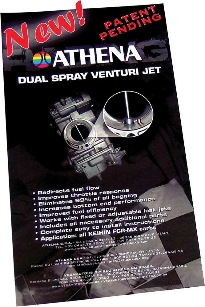 Athena Dual Spray Venturi Jet Kit - High-Performance Fuel System for Powersports Engines