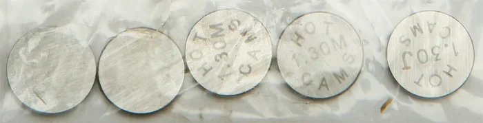 Hot Cams 5PK948130 Shim Package Refills - 5 Shims with Anti-Friction Coating for Engine Performance