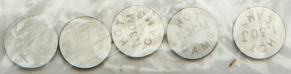 Hot Cams 5PK948130 Shim Package Refills - 5 Shims with Anti-Friction Coating for Engine Performance