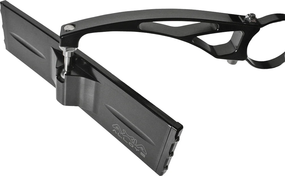 AXIA MOD9PRVMEC-BK Wide Panoramic Rear View Mirror - Clamps Mount for Powersports Vehicles