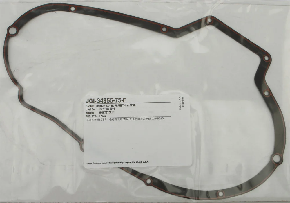 JAMES GASKETS 34955-75-F Sportster Primary Housing - High-Quality Gasket for Harley-Davidson