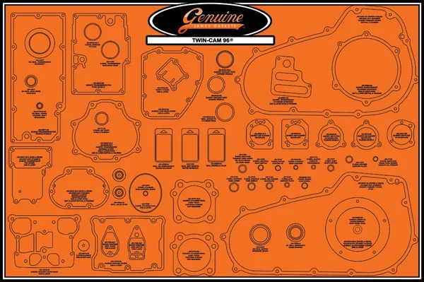 JAMES GASKETS 99000-TC96 Gasket Display Board - Organize & Access Gaskets Effortlessly